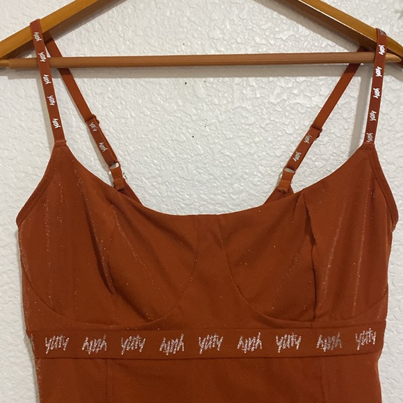 Fabletics Yitty Rust Spotlight Shaping Demi Cup Thong Bodysuit - Picture 5 of 11